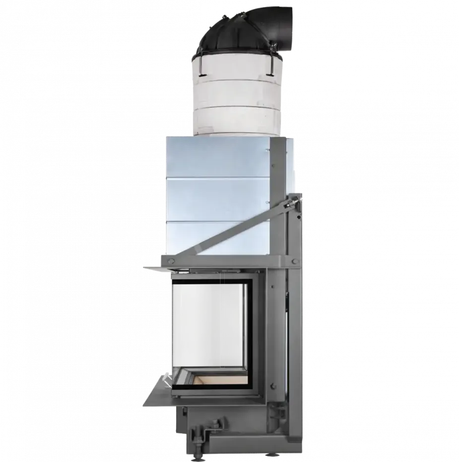 Hoxter Kamineinsatz mit Speicher von der Seite